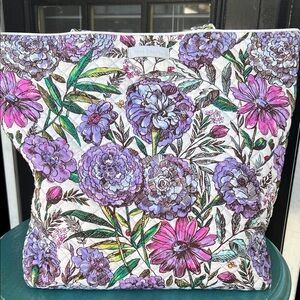 Vera Bradley Iconic Tote Bag in Lavender Meadow